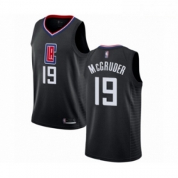 Mens Los Angeles Clippers 19 Rodney McGruder Authentic Black Basketball Jersey Statement Edition 