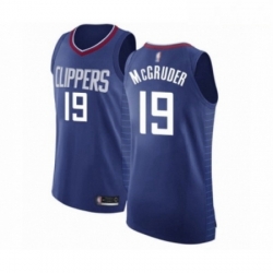 Mens Los Angeles Clippers 19 Rodney McGruder Authentic Blue Basketball Jersey Icon Edition 