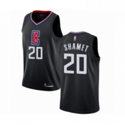 Mens Los Angeles Clippers 20 Landry Shamet Authentic Black Basketball Jersey Statement Edition 
