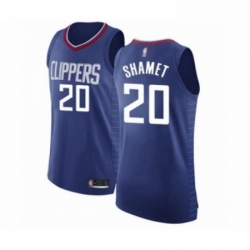 Mens Los Angeles Clippers 20 Landry Shamet Authentic Blue Basketball Jersey Icon Edition 