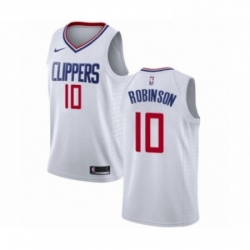 Mens Nike Los Angeles Clippers 10 Jerome Robinson Swingman White NBA Jersey Association Edition 