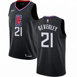 Mens Nike Los Angeles Clippers 21 Patrick Beverley Authentic Black Alternate NBA Jersey Statement Edition 