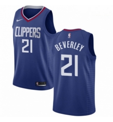 Mens Nike Los Angeles Clippers 21 Patrick Beverley Swingman Blue Road NBA Jersey Icon Edition 