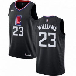 Mens Nike Los Angeles Clippers 23 Louis Williams Swingman Black Alternate NBA Jersey Statement Edition 