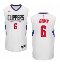 Womens Adidas Los Angeles Clippers 6 DeAndre Jordan Authentic White Home NBA Jersey