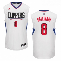 Womens Adidas Los Angeles Clippers 8 Danilo Gallinari Swingman White Home NBA Jersey 