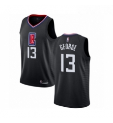 Womens Los Angeles Clippers 13 Paul George Authentic Black Basketball Jersey Statement Edition 