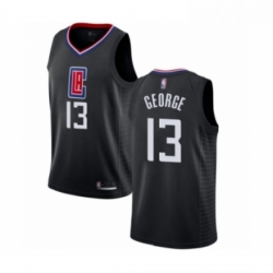 Womens Los Angeles Clippers 13 Paul George Authentic Black Basketball Jersey Statement Edition 