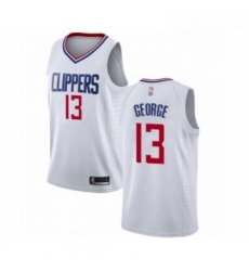Womens Los Angeles Clippers 13 Paul George Authentic White Basketball Jersey Association Edition 