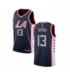 Womens Los Angeles Clippers 13 Paul George Swingman Navy Blue Basketball Jersey City Edition 