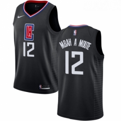 Womens Nike Los Angeles Clippers 12 Luc Mbah a Moute Swingman Black NBA Jersey Statement Edition 