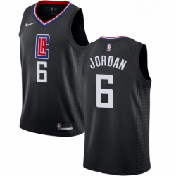 Womens Nike Los Angeles Clippers 6 DeAndre Jordan Authentic Black Alternate NBA Jersey Statement Edition