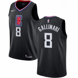 Womens Nike Los Angeles Clippers 8 Danilo Gallinari Authentic Black Alternate NBA Jersey Statement Edition 