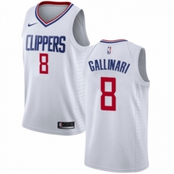 Womens Nike Los Angeles Clippers 8 Danilo Gallinari Swingman White NBA Jersey Association Edition 