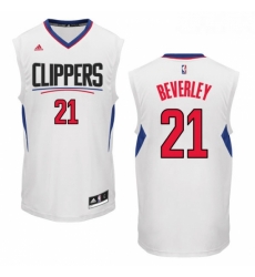 Youth Adidas Los Angeles Clippers 21 Patrick Beverley Authentic White Home NBA Jersey 