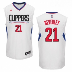Youth Adidas Los Angeles Clippers 21 Patrick Beverley Authentic White Home NBA Jersey 