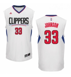 Youth Adidas Los Angeles Clippers 33 Wesley Johnson Authentic White Home NBA Jersey