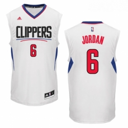 Youth Adidas Los Angeles Clippers 6 DeAndre Jordan Swingman White Home NBA Jersey