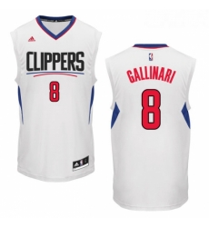 Youth Adidas Los Angeles Clippers 8 Danilo Gallinari Swingman White Home NBA Jersey 