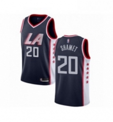 Youth Los Angeles Clippers 20 Landry Shamet Swingman Navy Blue Basketball Jersey City Edition 
