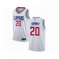 Youth Los Angeles Clippers 20 Landry Shamet Swingman White Basketball Jersey Association Edition 