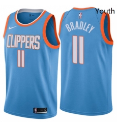 Youth Nike Los Angeles Clippers 11 Avery Bradley Swingman Blue NBA Jersey City Edition 