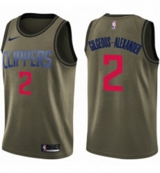 Youth Nike Los Angeles Clippers 2 Shai Gilgeous Alexander Swingman Green Salute to Service NBA Jersey 