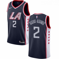Youth Nike Los Angeles Clippers 2 Shai Gilgeous Alexander Swingman Navy Blue NBA Jersey City Edition 