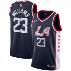 Youth Nike Los Angeles Clippers 23 Louis Williams Swingman Navy Blue NBA Jersey City Edition 