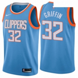 Youth Nike Los Angeles Clippers 32 Blake Griffin Swingman Blue NBA Jersey City Edition
