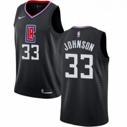 Youth Nike Los Angeles Clippers 33 Wesley Johnson Authentic Black Alternate NBA Jersey Statement Edition