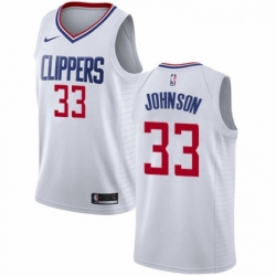 Youth Nike Los Angeles Clippers 33 Wesley Johnson Authentic White NBA Jersey Association Edition