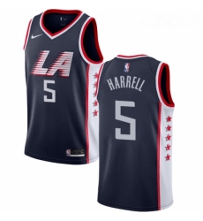 Youth Nike Los Angeles Clippers 5 Montrezl Harrell Swingman Navy Blue NBA Jersey City Edition 
