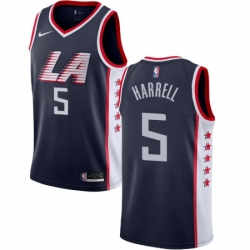 Youth Nike Los Angeles Clippers 5 Montrezl Harrell Swingman Navy Blue NBA Jersey City Edition 