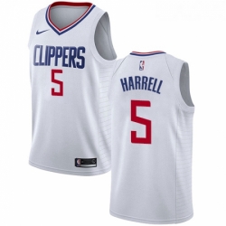 Youth Nike Los Angeles Clippers 5 Montrezl Harrell Swingman White NBA Jersey Association Edition 