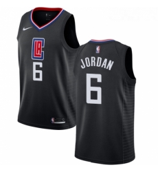 Youth Nike Los Angeles Clippers 6 DeAndre Jordan Authentic Black Alternate NBA Jersey Statement Edition
