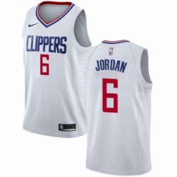 Youth Nike Los Angeles Clippers 6 DeAndre Jordan Swingman White NBA Jersey Association Edition