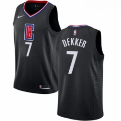 Youth Nike Los Angeles Clippers 7 Sam Dekker Authentic Black Alternate NBA Jersey Statement Edition 