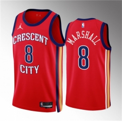 Men New Orleans Pelicans 8 Naji Marshall Red 2022 23 Statement Edition Stitched Basketball Jersey