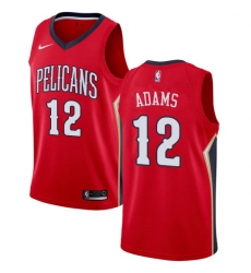 Men Nike New Orleans Pelicans 12 Steven Adams Red NBA Swingman Statement Edition Jersey