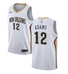 Men Nike New Orleans Pelicans 12 Steven Adams White NBA Swingman Association Edition Jersey