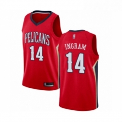 Mens New Orleans Pelicans 14 Brandon Ingram Authentic Red Basketball Jersey Statement Edition 
