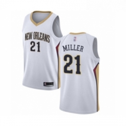 Mens New Orleans Pelicans 21 Darius Miller Authentic White Basketball Jersey Association Edition 