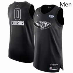 Mens Nike Jordan New Orleans Pelicans 0 DeMarcus Cousins Authentic Black 2018 All Star Game NBA Jersey