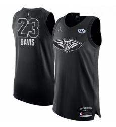 Mens Nike Jordan New Orleans Pelicans 23 Anthony Davis Authentic Black 2018 All Star Game NBA Jersey