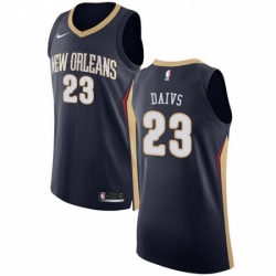 Mens Nike New Orleans Pelicans 23 Anthony Davis Authentic Navy Blue Road NBA Jersey Icon Edition