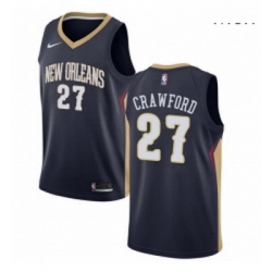 Mens Nike New Orleans Pelicans 27 Jordan Crawford Swingman Navy Blue Road NBA Jersey Icon Edition 