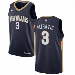 Mens Nike New Orleans Pelicans 3 Nikola Mirotic Swingman Navy Blue NBA Jersey Icon Edition 
