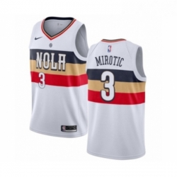 Mens Nike New Orleans Pelicans 3 Nikola Mirotic White Swingman Jersey Earned Edition 