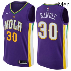 Mens Nike New Orleans Pelicans 30 Julius Randle Swingman Purple NBA Jersey City Edition 